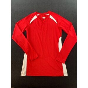 Augusta Sportswear Red Moisture Management Long Sleeve Athletic Shirt Ladies M